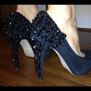 Sam Edelman “spiked” and jeweled heels with hidden platform
